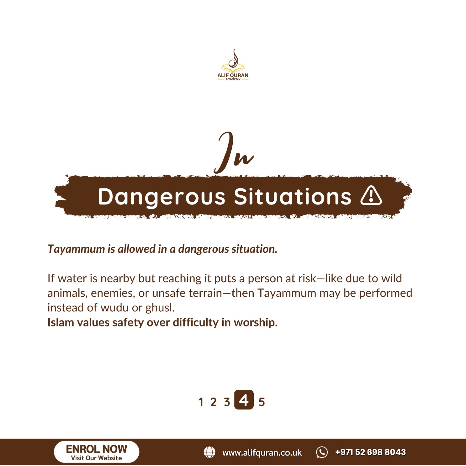 Learn about Tayammum in Islam 3 Dangerous Situation