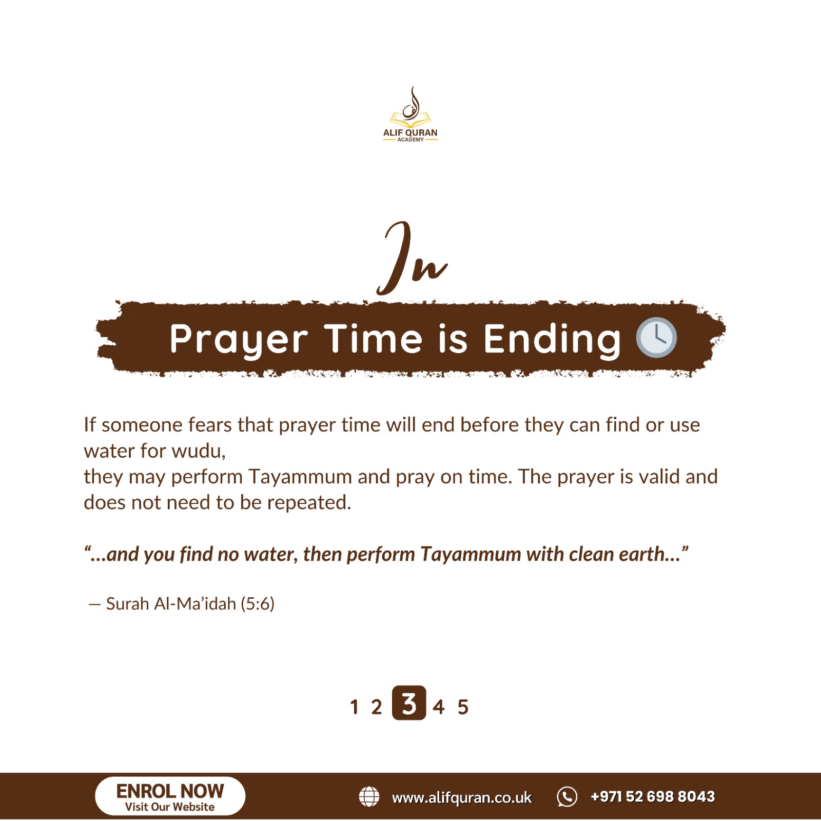 Learn about Tayammum in Islam 4 Prayer Time is ending