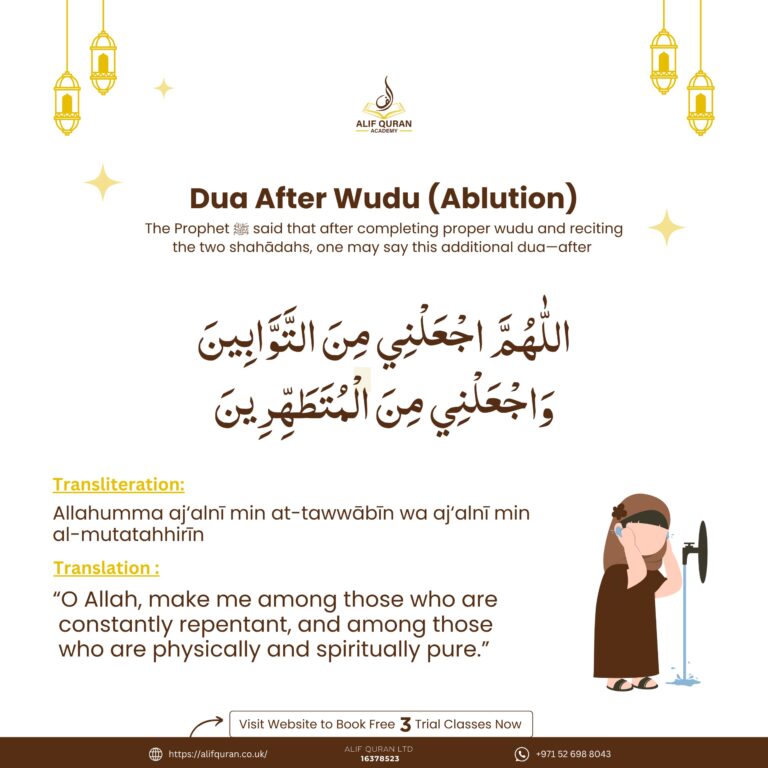 Dua After Wudu
