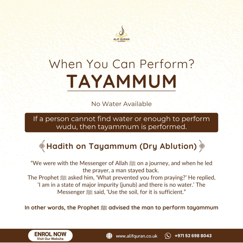 When You Can Perform Tayammum