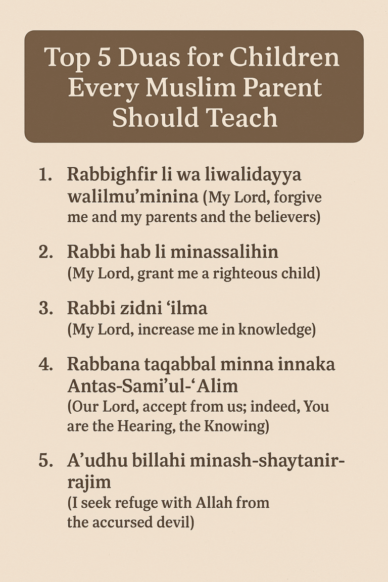 Top 5 Duas for Children Every Muslim Parent Should Teach